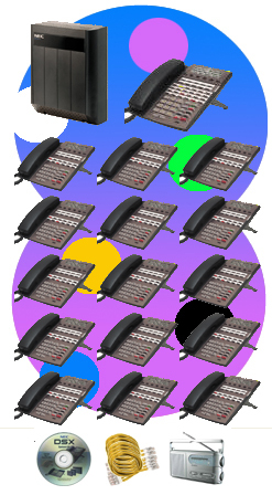 NEC 2000 4 Slot Business Phone Equipment Kit with 16 Phones  $3459.00
