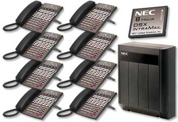 (image for) NEC DSX80 with 8) 22-Button Phones & Voice Mail