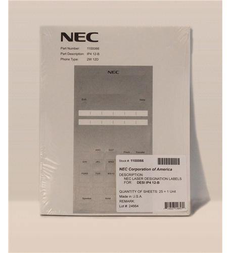 (image for) NEC SL1100 12 Button Desi Labels - Click Image to Close